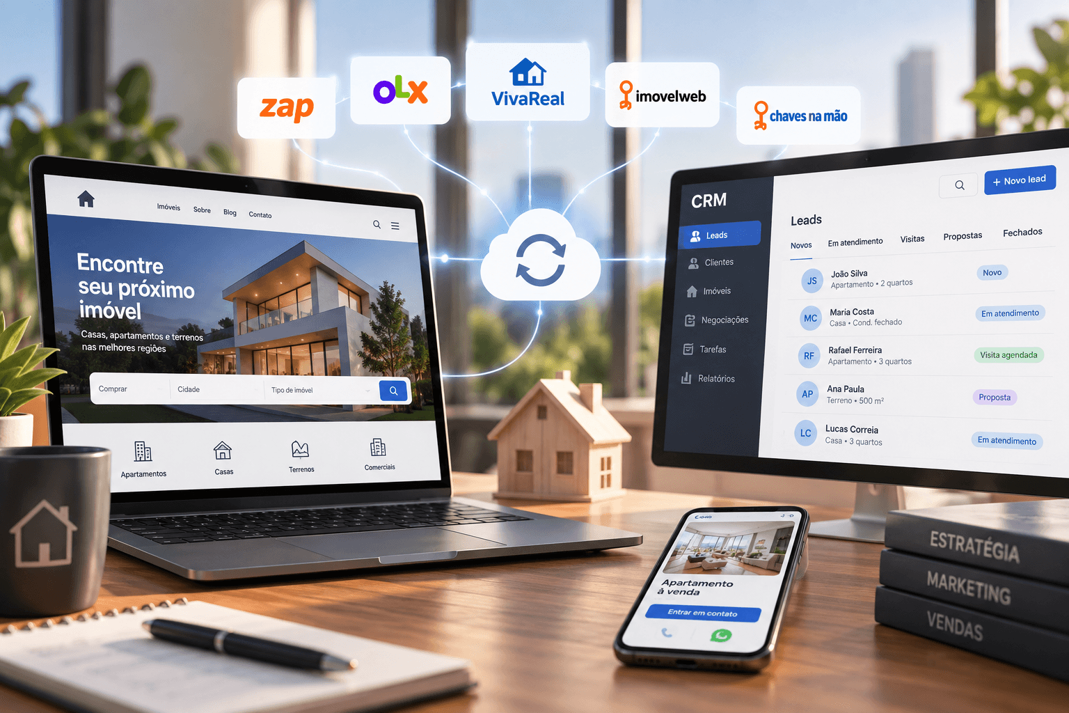 Diferenças entre site imobiliário e portais imobiliários.
